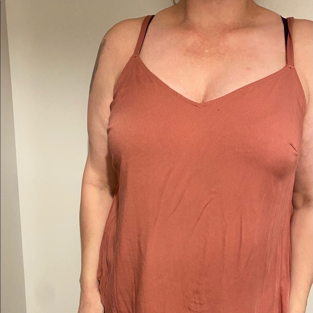 Dusty rose torrid stretch challis shirt